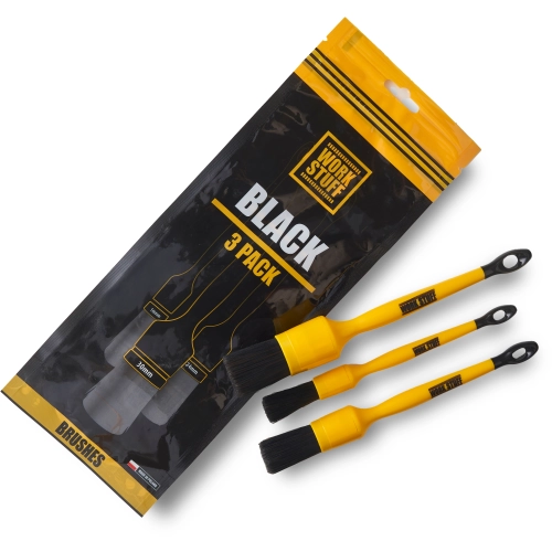 WORK STUFF DETAILING BRUSH BLACK 3-PACK pędzelki detailingowe do felg